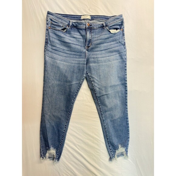 ABERCROMBIE & FITCH Women's The Super Skinny Ankle High Rise size 35/20R Jean - Picture 2 of 7